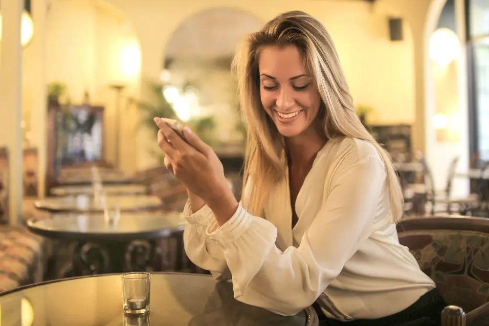 woman in a restaurant