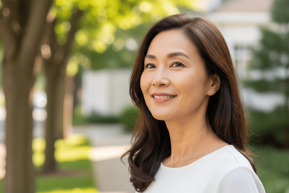 middle aged asian woman