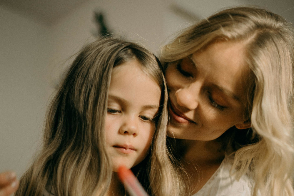 woman and daughter